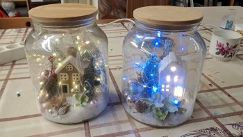 Vianočná dedinka v skle